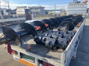 Φ850スクリュー（10ｍ・5ｍ）、Φ850ヘッド、３軸用メガネ
